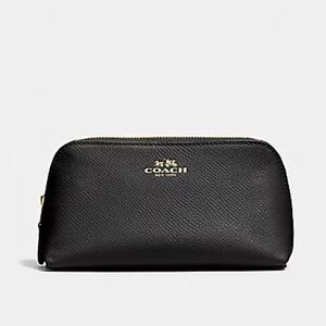 Coach - Black - Leather - Cosmetic Case Pouch Bag 17